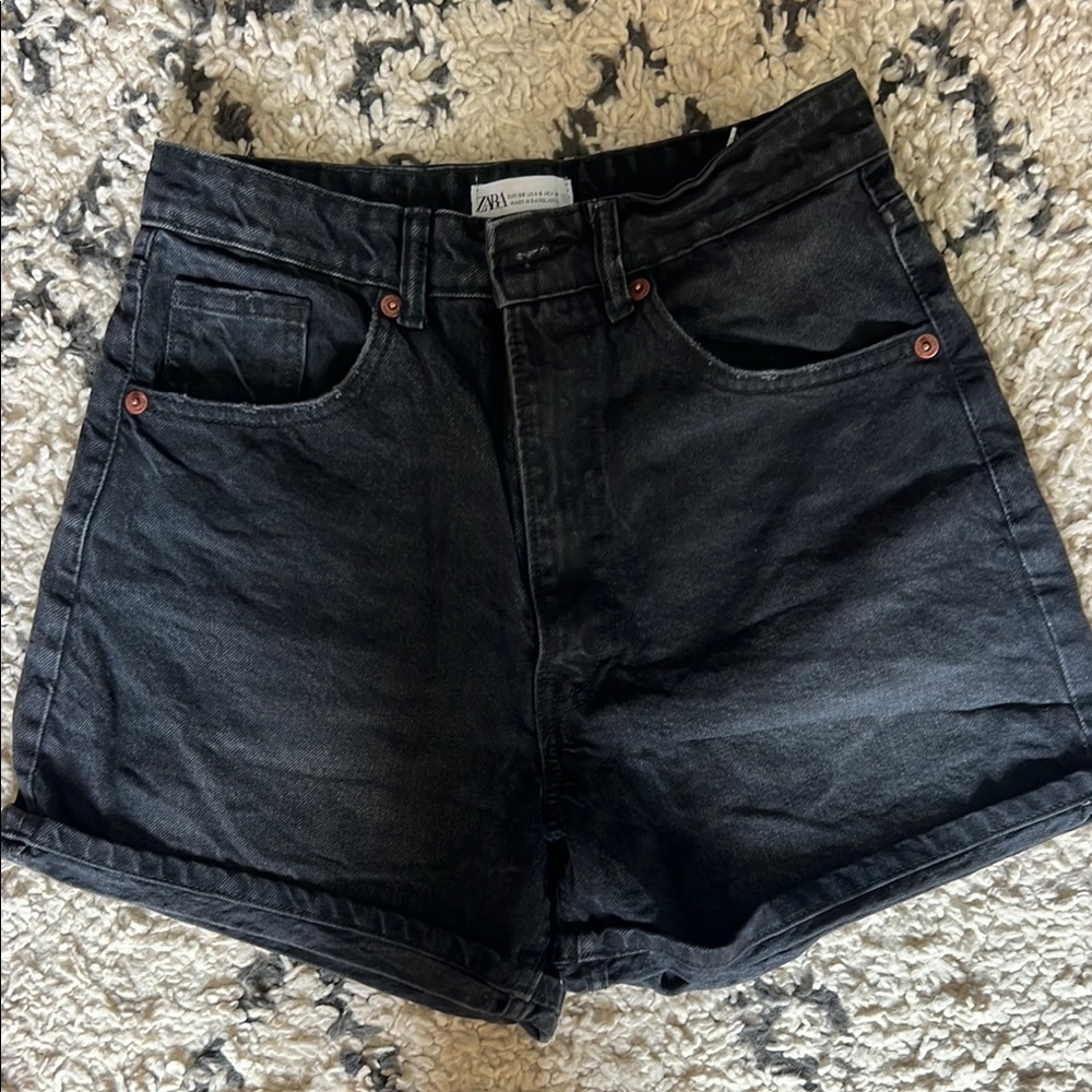 Zara Women's Dark Gray Jean Shorts